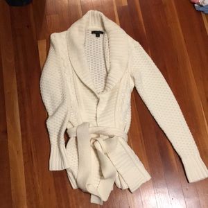 Express size large sweater with tie belt